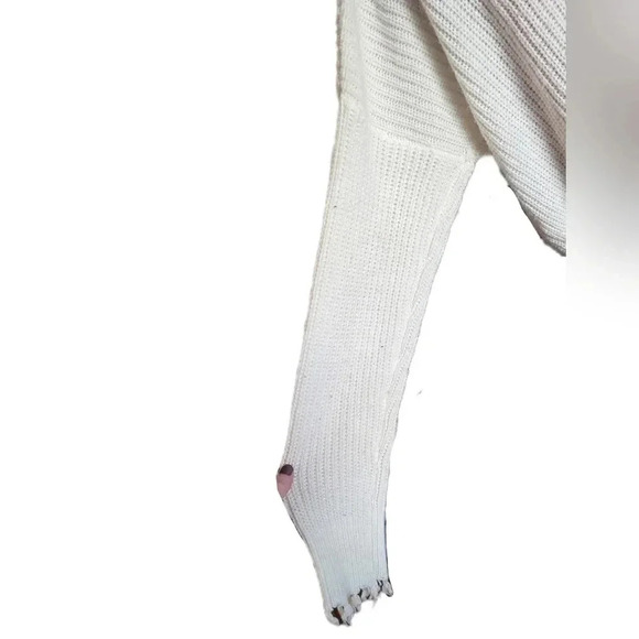 Full Tilt, Size L, Cream Destroyed Sweater - Picture 7 of 16